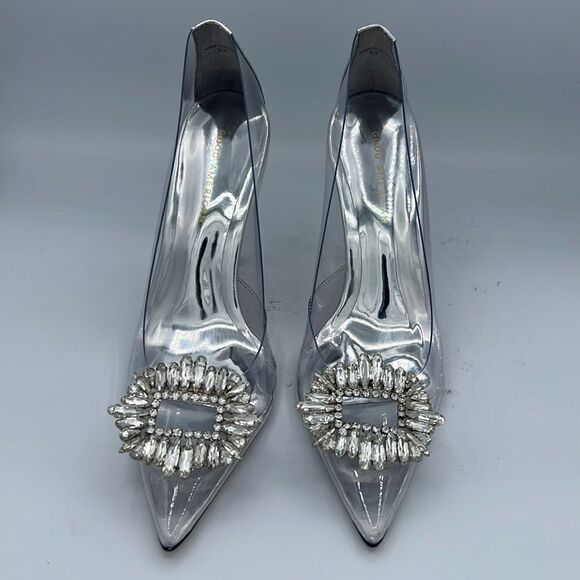 NIB CINDER-F*CKING-RELLA PUMP Clear Embellished Pumps Size 9.5 - Picture 2 of 16